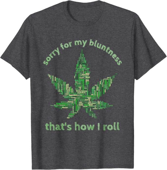 Funny Weed T-Shirt 420 Pot Smoker Humor Gift Tshirt T-Shirt (Gray, S)