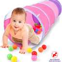Play Tunnel for Toddlers 1-3, Tunnel for Kids to Craw Through Sensory Toys for 1 Year Old Boy Girl Babies Kids, Indoor Outdoor Great for Motor Function