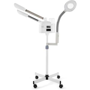 Professional Facial Steamer 3 in 1 Steamer for Face with Hot & Cold Nozzle 5X LED Magnifying Lamp Facial Steamer for Esthetician Beauty Face Equipment Use at Home or Salon