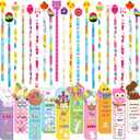 90Pcs Easter Bookmarks and Pencils with Cute Pencil Erasers Set Fun Bulk Party Supplies for Easter Rewards Basket Stuffers Gifts