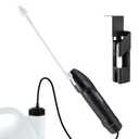 Qualirey Battery Powered Sprayer Wand with Holster, Foldable Nozzle Fits 38mm Cap 1 Gallon Jugs, Electric Weed Bug Ant Killer for Beach Cleaning, Gardening, Lawn and Disinfecting (Black)