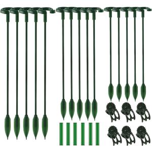 2 x Plant Support Stakes for Indoor - 15pcs Garden Sticks with 3 Adjustable Heights for Monstera/Orchid/Pepper/Flower, Plants Holder Pole with 6 Clips