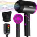 Travel Hair Dryer, Foldable Handle, Lightweight Fast Hair Dryer for Women Men, Portable Constant Temperature Blow Dryer for Hair Care, Black