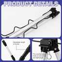 2 Pcs Portable Fishing Rod Holder for Ground Aluminum Alloy Bank Fishing Pole Holders Rack with Lock Banking Fish Rod Holder Pole Stand Fish Accessory Gift for Men Outdoor