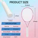 Tennis Racket Set for Adults, 27 Inch Pre-Strung Rackets (2 Pack) with Tennis Balls, Carry Bag, Grip Tape,Perfect for Beginners,Student Training, 27 inches x 105 sq."