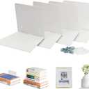 STORAGE MANIAC Floating Book Shelves for Wall Mounted Invisible Floating Bookshelves Heavy-Duty Steel Hidden Bookshelf Hanging Bookshelves for Bedroom Living Room Office, White 6-Pack Large