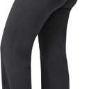 JGS1996 Straight Leg Leggings with Pockets for Women Bottoms Wide Leg Yoga Pants Casual Sweatpants Gym Workout Leggings (Black, M)