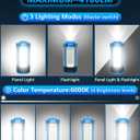 T-SUNiceM Rechargeable Camping Light with Metal Stand, Freestanding Portable Work Light with 4 LED Heads, Magnetic Work Light Waterproof for Outdoor Emergency, Flashlight with Detachable Tripod