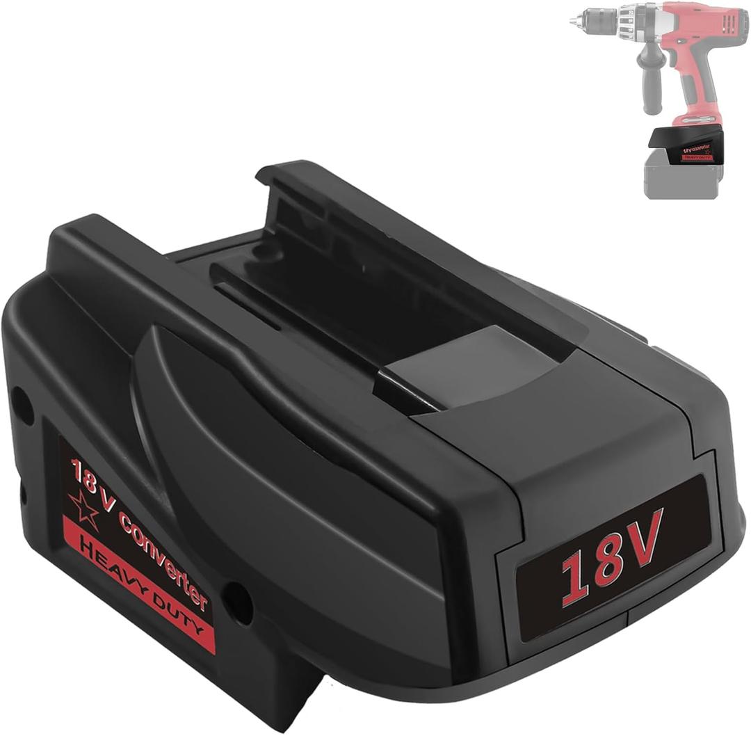 Adapter M18V18 for Milwaukee M18 18V Battery to for Milwaukee V18 48-11-1830 48-11-2200 48-11-2230 18V NI-CD Tool (with USB Port)