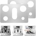 2 PCS Stove Cover Stove Top Protector, Compatible with Samsung and LG Gas Stove Range,For Model LGLDG4315 LGLRG4115 LGLRG4113 LGLDG4313 LRGL5821 LRGL5825 LRGL5925 LSGL6335DF(0.2MM Thickness, Silvery)