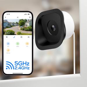 INFIYA 2K Window Camera, 2.4Ghz&5Ghz WiFi Security Cameras, Adjustable View with 18° Tilt Mount, Indoor Outdoor use with Anti-Glare Color Night Vision,24/7 Recording Cameras for Home Security, 1Pack