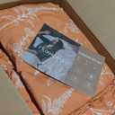 MUXHOMO Burnt Orange Full Comforter Set, Elegant Floral Print Bed in a Bag 7 Pieces, Ultra Soft & Breathable Reversible Botanical Pattern Bedding Set with Comforter, Sheets, Pillowcases, and Shams (Full(82"x86"))