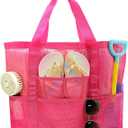 FF05 Large Mesh Beach Tote, Pink