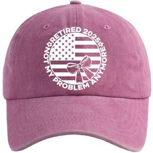 Retired Since 2025 Hat, Adjustable Cotton Embroidered Baseball Cap for Retirees Dad Mom Men Women Grandpa Grandma (One Size)