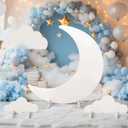 4 Pcs Large Moon Party Decoration 35 Inch Moon Standup Cardboard Cutout Starry Night Backdrop Photo Booth Props for Movie Night Awards Wedding Birthday Homecomings