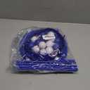 3 Pack Head Hoop Basketball Party Game for Kids and Adults Carnival Games Adjustable Basket Net Headband with 40 Balls for Birthday Party Basket Head Game Family Indoor Outdoor Fun Activities (Blue)