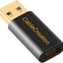 CableCreation USB C Female to USB Male Adapter, USB 3.1 5Gbps USB C to A Adapter Female for Laptops Logitech StreamCam VR Link for Charging