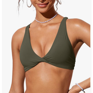 Womens Swim Tops Green (Size L)