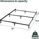 Zinus Michelle Compack 9-Leg Support Bed Frame, for Box Spring and Mattress Set, King, Black (AZ-SBF-07K)