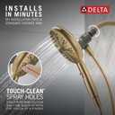 Delta Faucet 6-Spray SureDock Magnetic Shower Head with Handheld Spray, Gold Shower Head with Hose, Showerheads & Handheld Showers, Handheld Shower Heads, Hand Shower, Champagne Bronze 75613-CZ