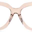 Zeelool Blue Light Blocking Glasses, Acetate Frame Glasses for Women with Clear Lens Anti Eyestrain & UV ZJGA269329 (Champagne)
