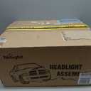 Nilight Headlights for 2002 2003 2004 2005 Ram 1500 2500 3500 Truck Black Housing Clear Corner, Headlight Assembly Replacement kit, Driver and Passenger Side, 2 Pack