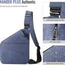 WANDER PLUS Anti Theft Crossbody Bag, Shoulder Bag Anti-theft Design for Travel, Sport, Work