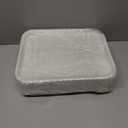 MANCHAP 12 Pack 13.8 x 10.6 Inch White Fast Food Tray, Rectangular Restaurant Serving Trays, Plastic Cafeteria Trays Food Trays for Restaurant, Coffee Shop