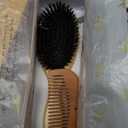 Belula 100% Boar Bristle Hair Brush Set (Medium). Soft Natural Bristles for Thin and Fine Hair. Restore Shine And Texture. Wooden Comb, Travel Bag and Spa Headband Included!