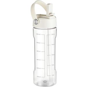 GOPPUS 20oz Clear Water Bottle with Flip Straw, Lightweight, Leakproof, Easy Carry and BPA-Free, Tritan Water Bottlefor Sport, Travel, Outside (Clear)