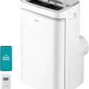Midea 12,000 BTU ASHRAE (8,000 BTU SACC) Portable Air Conditioner, Cools up to 350 Sq.Ft., with Dehumidifier & Fan mode, Control with Remote, Amazon Alexa & Google Assistant, Easy-to-use and Install