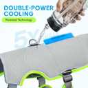 Mora Pets Dog Cooling Vest with Ice Pack Evaporation Cool Harness Adjustable Summer Shirt Pet Jacket for Hot Weather Fit Large Medium Small Dogs Grey S