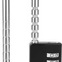 Adjustable Shackle Lock - Code Long Combination Padlock for Gym & School Lockers, Child Proof Sliding Code Locks for Fences, Drawers & Closet (Black)