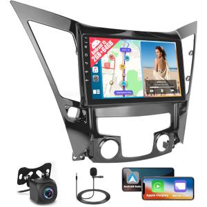 2+64GB Realdio Android 15 Car Stereo for Hyundai Sonata 2010-2015 with Wireless Carplay and Android Auto, 9" Touch Screen Car Radio for Sonata with Bluetooth, EQ, GPS, WiFi, FM RDS Backup Camera MIC