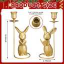 2 Pcs Christmas Mouse Reading Taper Candle Holders 8.25 Inches Cute Animal Candlestick Holders Dinner Metal Candle Stand Centerpiece Table Decorative Candlelight for Christmas Home Decoration