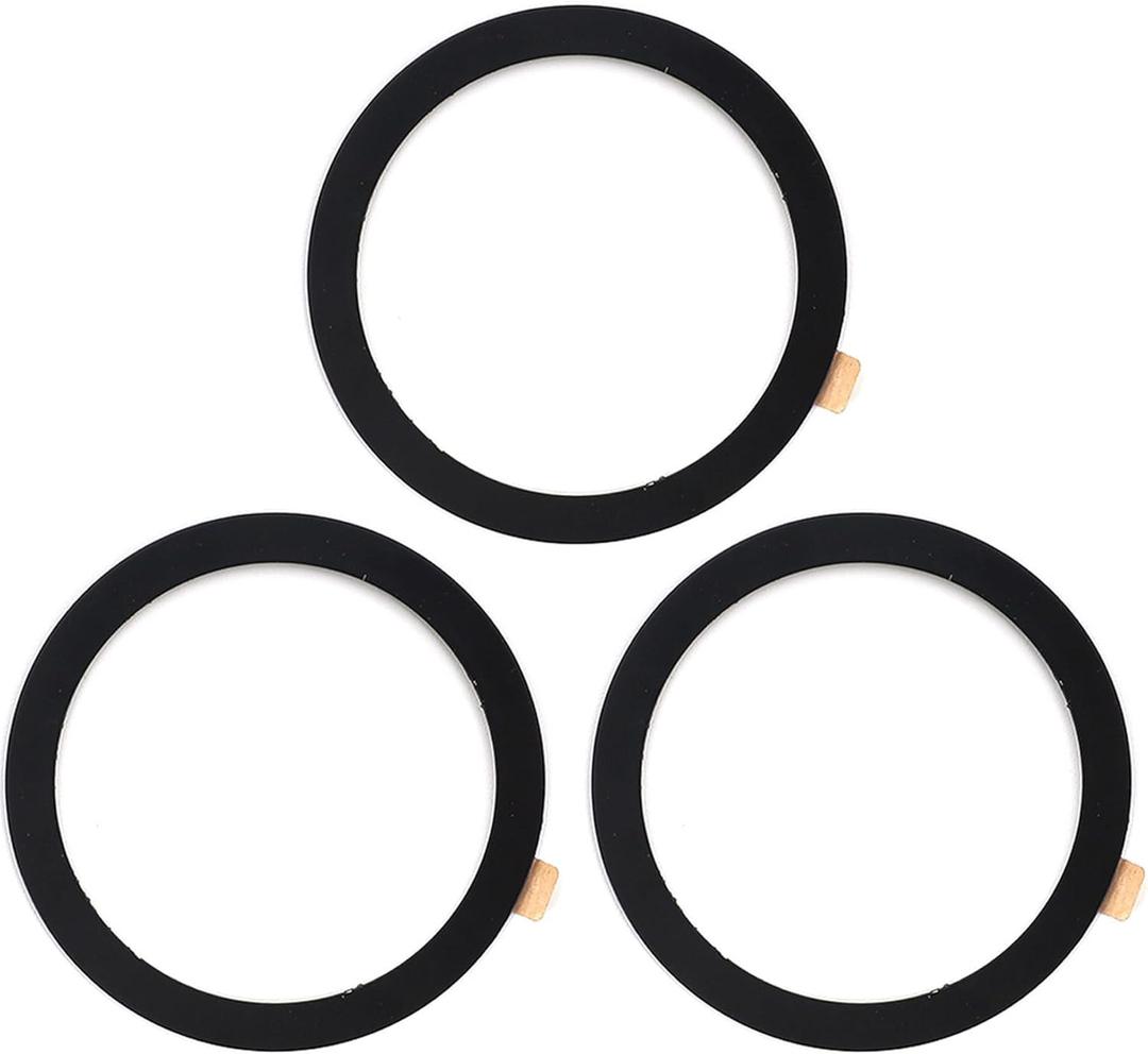 TENOC Universal Metal Ring Sticker for Magnetic Charger Compatible with iPhone/Samsung/Android All Cellphones, Magnetic Mount/Phone Holder Conversion Accessories, 3Pcs, Black