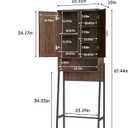 Over The Toilet Storage Cabinet with 2-Door Design Bathroom Organizers and Storage with Anti-Tip Device Over Toilet Organizer with Shelves for Bathroom,Restroom,Laundry Espresso, 23.46" W x 9.96" D x 67.28" H