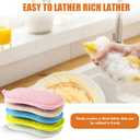 5 PCS Sponges, Non-Scratch Dish Sponge for Kitchen Household Bathroom Cleaning, Multicolour Dual Sided Kitchen Sponges Reusable Microfiber