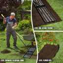 Jardineer 36 Inch Heavy Duty Lawn Leveling Rake, 72 Inch Long Handle Yard Leveler for Grass Soil, Ground Dirt Leveler Tool for Lawn, Garden, Golf Course Maintenance
