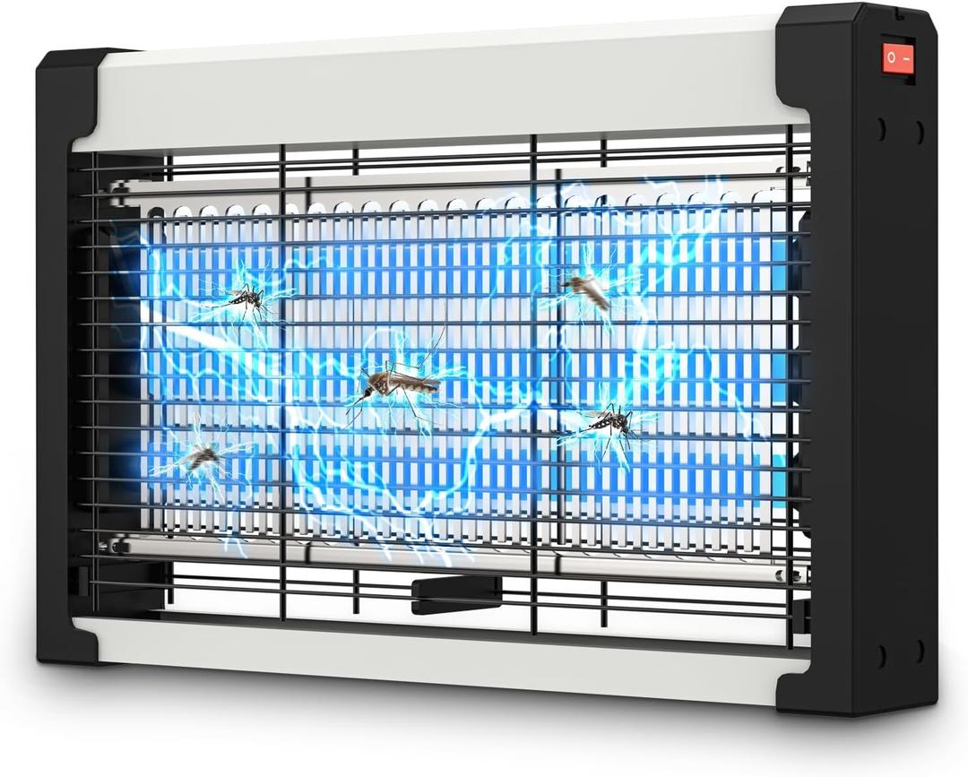Indoor Bug Zapper, 20W Insect Killer & Mosquito Trap with UV Light, 3-Lamp Electric Fly Zapper for Home, Kitchen, Bedroom & RV