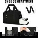 SeaRock 14 inch Small Gym Bag for Men & Women, Mini Duffle Bag with Shoe Compartment, Carry On Duffel Bag for Travel Sports, Black