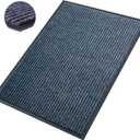 Front Door Mat,4'x6'Indoor Outdoor Door Mat, Heavy Duty Durable Welcome, Commercial Floor Mats Inside Outside Entrance, Waterproof All-Season, All-Weather Non Slip Backing Doormat for Entryway, Dark Gray