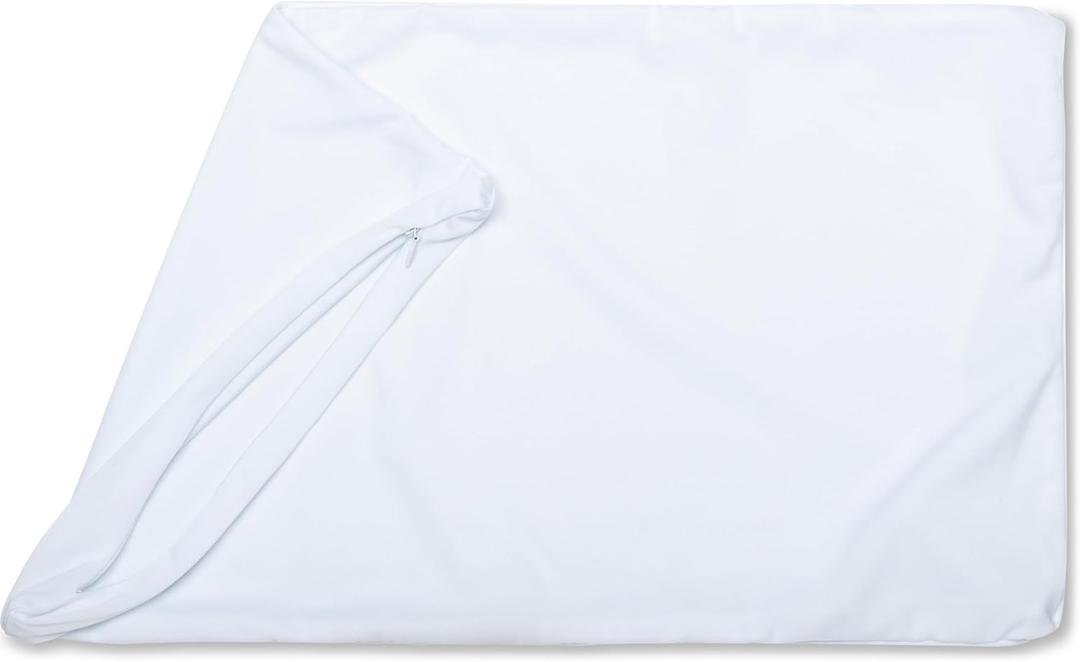 PILLOWY 12"x20" Throw Pillowcases (Cover Only) - 85/15 Nylon, Spandex - Luxurious, Silky, Stretchy & Soft - 1Pcs Solid Color - A Perfect Choice for Couch Chairs Sofa Bed Adult or Kids Bedroom, White