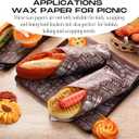 Outus 900 Pcs 10 x 10 Inch Deli Wax Paper Sheets Grease Resistant Food Tray Basket Liners Newsprint Paper Water Proof Sandwich Hot Dog Wrapping Square for Burger, Fries, Baking (Black)