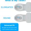 Non-Electric Elongated Bidet Toilet Seat with Dual Nozzle - Front & Rear Wash, Quiet-Close Lid, Adjustable Pressure, Easy Installation, Hygienic Fresh Water Bidet (Elongated)