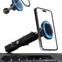 Aluminum Phone Mount Holder Compatible with Ford Bronco 20212025+, Magsafe Phone Holder Compatible with iPhone 1712 Series, Magnetic Dash Phone Mount for Bronco Accessories (Not Fit in Bronco Sport)