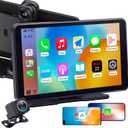 Wireless Apple CarPlay with Dash Cam: 7 Carply Screen for Car with Backup Camera - 5-Min Plug-and-Play Upgrade for Older Cars - GPS Navigation, Bluetooth, Siri Voice Control