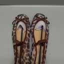 Ballet Flats with Bow Square Toe Ballerina Flats Slip on Bowknot Flat Shoes for Women Dressy Comfortable (8.5, Mesh Leopard Brown)