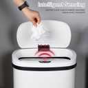 FDW Garbage Can 13 Gallon 50 Liter Kitchen Trash Can for Bathroom Bedroom Home Office Automatic Touch Free High-Capacity with Lid Waste Bin