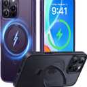 CASEKOO Ultra-Magnetic Stand for iPhone 16 Pro Max Case [Military Drop Protection] [Compatible with MagSafe] Shockproof Translucent Matte Slim Ring Holder Case for iPhone 16 ProMax 6.9", Purple